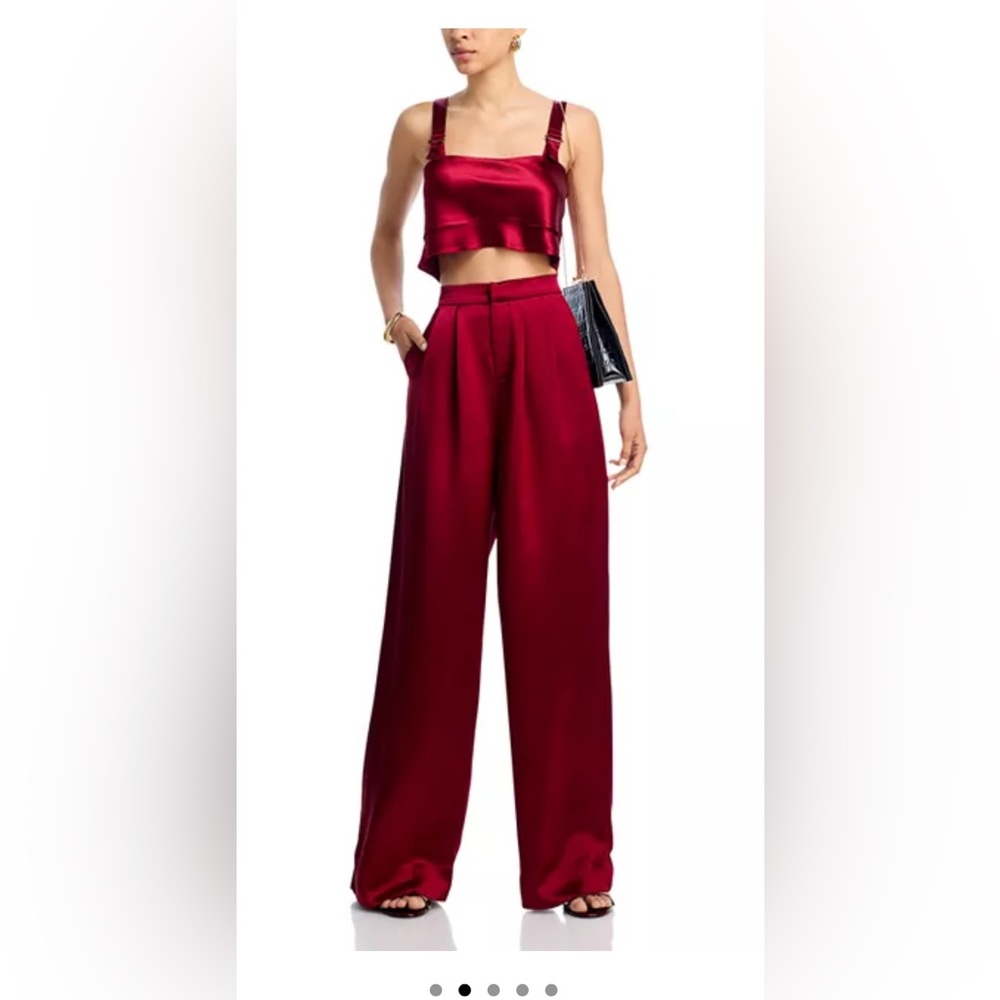 BLACK - Nonchalant Freya crop top and matching double-belted trousers